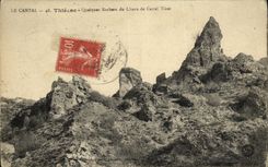 CPA Le Cantal Thlezac Quelques Rochers du Chaos du Castel Tinet