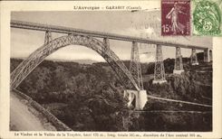 CPA L Auvergne Garabit Viaduc et la vallee de la Truyere