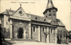 CPA Cantal Vic sur Cere L Eglise