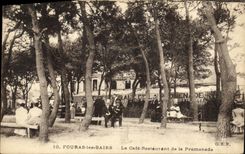 CPA Fouras les Bains Le Cafe Restaurant de la Promenade