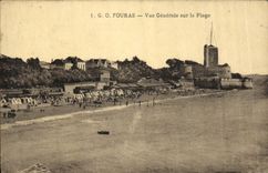 CPA Fouras Vue Generale sur la Plage