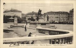 VINTAGE POSTCARD Ajaccio Place Diamonds Rules of Napoleon L er