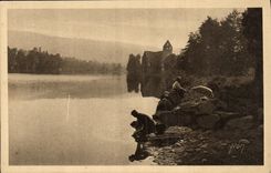 VINTAGE POSTCARD the Area Of the Limousin Lavandiere on the edges of the Dordogne has Beaulieu