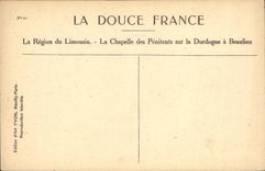 VINTAGE POSTCARD Region of the Limousin the vault of penitent on the Dordogne has Beaulieu Lavandiere