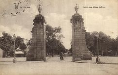 VINTAGE POSTCARD Entered of the Alleys of the Dijon Park