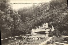 VINTAGE POSTCARD Dimension D Gold Chatillon on the Seine Source of Douix