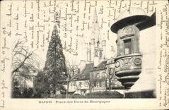 VINTAGE POSTCARD Dijon Places Dukes of Burgundy