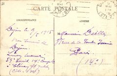 VINTAGE POSTCARD Dijon Places Darcy Train