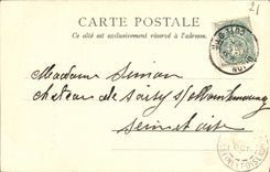 VINTAGE POSTCARD L Hospital Sculpture by Jean Dijon Pin