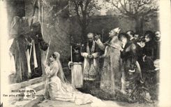 VINTAGE POSTCARD Museum of Dijon a catch D Dress with the Carmelite nuns