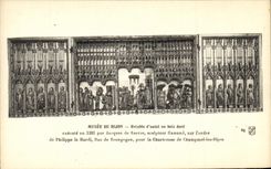 VINTAGE POSTCARD Musee of Dijon Retable D furnace bridge out of wooden gilds