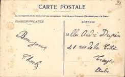 VINTAGE POSTCARD Dijon Garden of L Arquebus the black Poplar