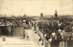 VINTAGE POSTCARD Dijon View taken of L Church St Michel