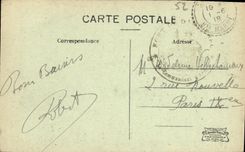 VINTAGE POSTCARD Montigny the King L Town hall