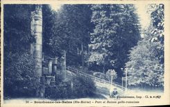 CPA Bourbonne Les Bains Parc et Ruines Gallo Romaines