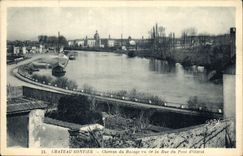 VINTAGE POSTCARD Castle Gontier Way of the Towing seen of the Street of the Bridge D Olivet
