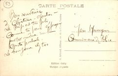 VINTAGE POSTCARD Castle Gontier Way of the Towing seen of the Street of the Bridge D Olivet