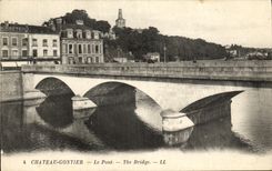 VINTAGE POSTCARD Gontier Castle the Bridge Hosiery
