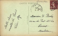 VINTAGE POSTCARD Road of Plouay to Faouet Drill of Bridge Callec Vault of co  Anne of Wood