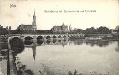 CPA Metz Todtenbruke mit Garnisonkirche und Kathedrale