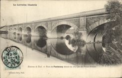 VINTAGE POSTCARD Surroundings of Toul Bridge of Fontenoy destroyed in by the Francs Gunners