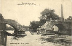 VINTAGE POSTCARD Luneville the Bridge of Viller jumps Militaria