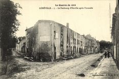VINTAGE POSTCARD Luneville the Suburb D Einville after L sets fire to Militaria