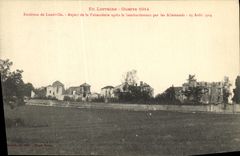 VINTAGE POSTCARD Surroundings of Luneville Aspect of the Pheasantry after the bombardment by the Militaria Germans