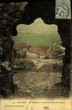 VINTAGE POSTCARD Monsoon the Village seen through the Ruins of the Castle