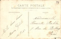 VINTAGE POSTCARD Monsoon the Village seen through the Ruins of the Castle