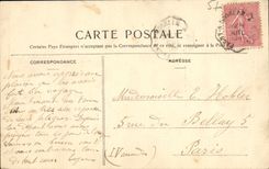 VINTAGE POSTCARD illustrated Lorraine the Valley of the Moselle taken of the Ruins of Monsoon