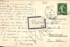 VINTAGE POSTCARD Lyon Slope and ND basilica of Fourviere