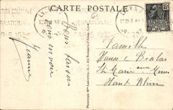 VINTAGE POSTCARD Lyon Bridge of L University and frontage of Faculties