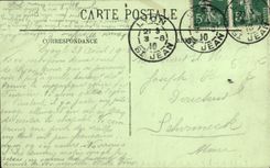 VINTAGE POSTCARD Lyon Law courts the Slope of Fourviere the Tower and the Gay Restaurant