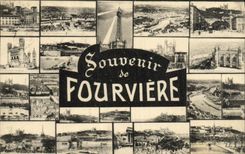 VINTAGE POSTCARD To remember of Fourviere Lyon