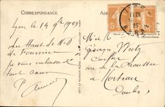 VINTAGE POSTCARD To remember of Fourviere Lyon