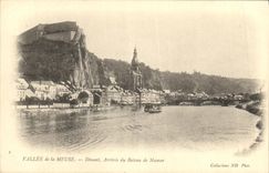 VINTAGE POSTCARD Valley of the Meuse Dining Arrived on Baleau de Namur
