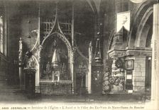 CPA Josselin Interieur de l Eglise L Autel et le Pilier des Ex Voto de Notre Dame