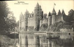 CPA Josselin Le Chateau Bateau