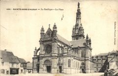 VINTAGE POSTCARD Sainte Anne D Auray the Basilica the Place