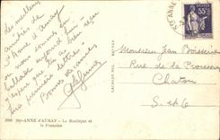 VINTAGE POSTCARD Sainte Anne D Auray the Basilica and the Fountain