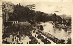 CPA Lourdes La Piscine et le Gave