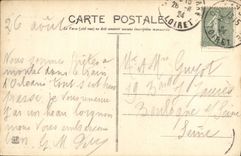 CPA Lourdes Vue sur le Gave et la Basilique