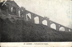 CPA Lourdes Funiculaire Le Viaduc