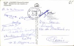 CPM Lourdes Benediction des Malades sur l Esplanade