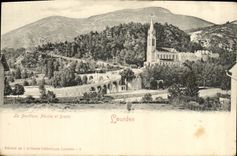 CPA Lourdes La Basilique Piscine et Grotte