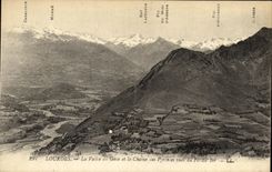 CPA Lourdes La Valle du Gave et la Chaine des Pyrenees Vues du Pic du Jer