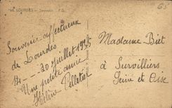 CPA Lourdes A La Grotte Benie J Ai Prie Pour Vous