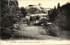CPA Lourdes Le Pont du Boulevard et le Chateau