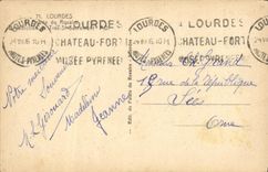 CPA Lourdes Entree du rosaire Benediction du TS Sacrement 